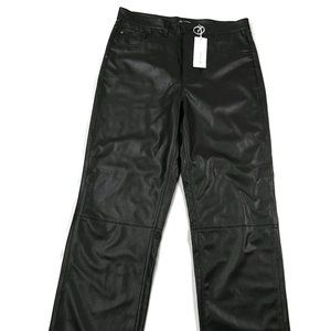 AG Adriano Goldschmied Alexxis Vegan Faux Leather‎ Jeans Pants Womens 31 Black